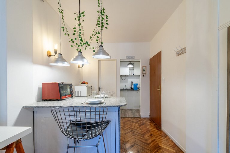 Estudio con dos camas individuales en Recoleta
