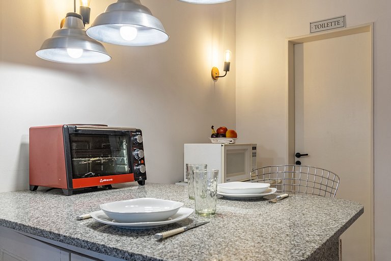 Estudio con dos camas individuales en Recoleta