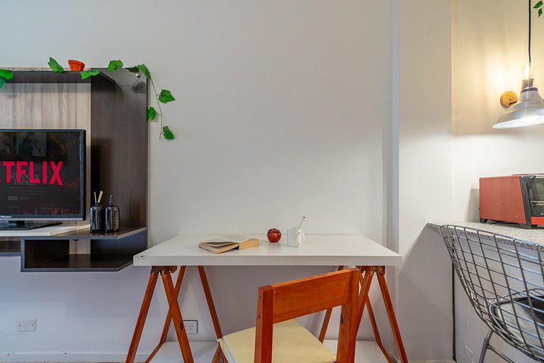 Estudio con dos camas individuales en Recoleta