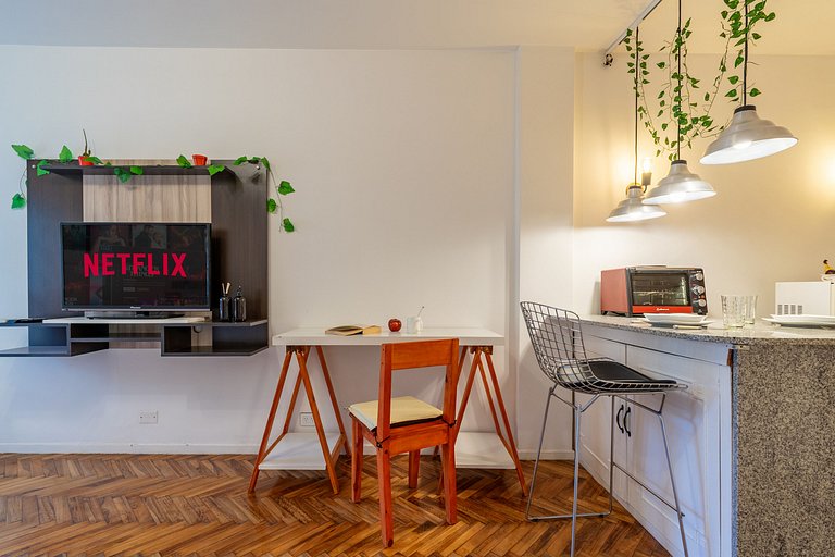 Estudio con dos camas individuales en Recoleta