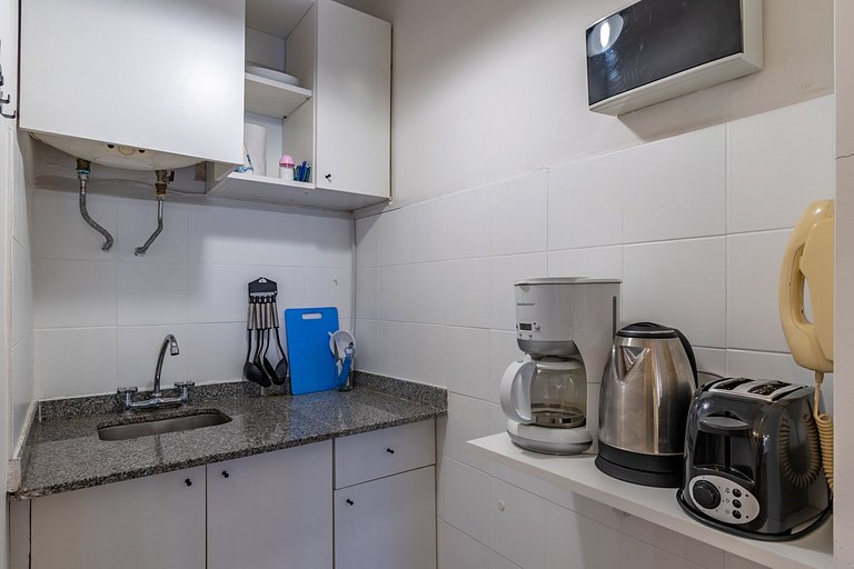 Estudio con dos camas individuales en Recoleta