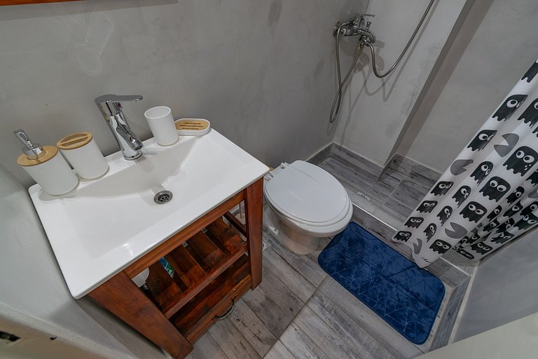 Estudio con dos camas individuales en Recoleta